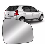 Lente Vidro Retrovisor C Base Logan Sandero 2010 A 2014 Met