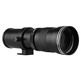 Lente Zoom Super Teleobjetiva MF Da Câmera F 8 3 16 420 800mm T Com Rosca Universal 1 4 Compatível Com Câmeras Canon Nikon Sony Fujifilm Olympus