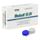 Lentes De Contato Medisoft 55 Incolor Com Grau Estojo Grau Esférico 1 50 miopia 