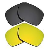 Lentes De Reposição Polarizadas Para Oakley Catalyst Revestimento Espelhado Preto E Dourado 24K