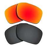 Lentes De Reposição Polarizadas Para Oakley Catalyst Revestimento Espelhado Vermelho Preto E Laranja
