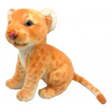 Leoa Pelúcia Sentada Filhote 25 Cm Altura