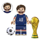 Leonel Messi Argentina Coleção Copa Mundo Boneco Blocos