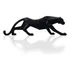 Leopardo Estátua Pantera Jaguar Decorativa Luxo Resina 39cm Cor Pantera Negra