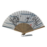 Leque De Madeira Japonês 21cm Estilo Oriental Bambu