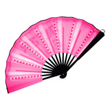 Leque Grande Com Led  luz  Para Festas  Formaturas  Eventos Cor Rosa Alter Ego