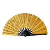 Leque Grande Prata E Dourado Com Glitter Beyonce Renaissance
