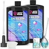 LET-S RESIN Resina UV- Resina UV Transparente Melhorada De 500 G Rígida- Resina Epóxi Ultravioleta De Baixo Odor- Cola Ativada Por Luz Solar UV Para Joias- Decoração De Artesanato