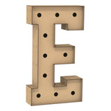 Letra Caixa Grande E Mdf 80cm Altura Furo Lampada Iluminação