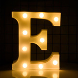 Letra Luminária Led 3d Decorativa Festa Vogal Pilha Grátis