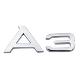Letras Emblema Traseiro A3 Audi Sportback Sedan Acessórios
