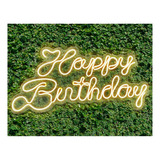 Letreiro De Led Neon Placa Luminosa Happy Birthday