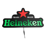 Letreiro Led Luminoso Placa Heineken 5429