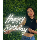 Letreiro Led Neon Happy Birthday Decoração Festas Luminár