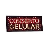Letreiro Led Painel Luminoso Placa De Aviso Loja Conserto Celular