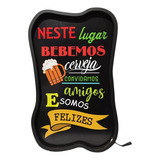 Letreiro Luminoso Com Led Churrasco Cerveja Bar Decoração
