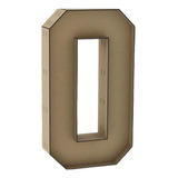 Letreiro Número 0 Letra Caixa Grande 30cm Mdf Decoração
