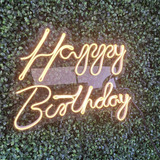 Letreiro Placa Luminaria Neon Led Painel happy Birthday