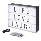 Letreiro Quadro Led Light Box A4 96 Letras Numeros desenhos