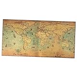Levemolo Arte Da Parede Vintage Decoração Retrô Pôsteres Emoldurados Mapa Do Mundo Pôster Da Parede Fotos Do Mapa Do Mundo Adesivos Escuros Da Academia Pôster Do Mapa Do Mundo Pôster Do