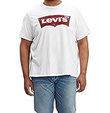 Levi's Camisetas Estampadas Masculinas (regular E Grande E Alto), Núcleo De Asa De Morcego Alto Branco - Neutros, 3g Alto
