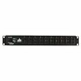 Leviton P1020 12S Unidade De Distribuição De Energia Horizontal 120V 15 Amp NEMA 5 15P Plugue Tipo 10 Receptáculos Com Cabo De Alimentação De 3 6 M Preto