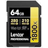 Lexar Cartão De Memória Gold Series Professional 1800x 64GB UHS II SDXC