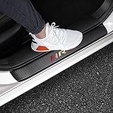 LEXLEY Para Honda 2023 HRV HR V Protetor De Peitoril De Porta De Couro Estilo Fibra De Carbono Anti Sujo Placa De Proteção Protetor De Peitoris Guarnição Pedal De Boas Vindas Proteger 4 Peças Vermelho