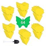 LFSYS 64 Armadilhas Adesivas Para Mosquitos Armadilhas Amarelas Para Plantas Armadilhas Para Mosquitos De Fungos Dupla Face Com Pá Não Tóxicas Para Mosquitos Moscas Da Fruta Mosca Branca