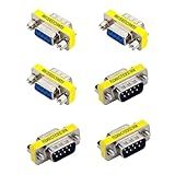 LHILYSM Cabo Serial Rs232 9 Pinos DB9 Fêmea Para Fêmea Macho Para Macho Conector Adaptador De Troca De Gênero Pacote Com 6 