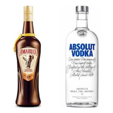 Licor Amarula Tradicional Vodka Absolut 1000 Ml 