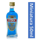 Licor Nacional Premium Stock Sabor Curaçau Blue Mini 50ml