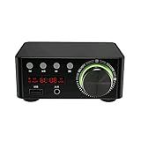 Lifcasual Amplificador Digital Hifi Bt5.0 Ni Stereo O Amp 100w Dual Channel Sound Power O Receiver Stereo Amp Usb Aux Para Home Theater Usb Tf Card Players Black
