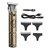 Lifcasual Cortador De Cabelo Masculino Barbeador De Cabelo Sem Fio Kit De Corte De Cabelo Aparador De Barba Conjunto De Penteado Para Corte De Cabelo Aparador De Lâmina Em T Aparador De Barba Elétrico USB