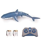 Lifcasual Tubarão De Brinquedo De Controle Remoto De 2 4 GHz RC Para Piscina Borrifar água Com Luzes LED 2 Baterias