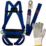 Life Cintos 2004 E 6001 Cinto De Segurança Paraquedista 3 Pontos Talabarte Simples Azul