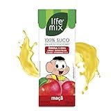 LIFE MIX Turma Da Mônica   Suco De Maçã Em Caixinha   100  Suco  Sem Adição De Açúcares  Sem Conservantes E Corantes  Ômega 3 DHA  Vitaminas C E D  Cálcio  Fibras   Vegano   200ml