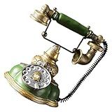 LIFKICH Telefone Com Discagem Rotativa Vintage Telefone Toca Discos Retrô Telefone Antigo Com Fio Telefone Residencial Telefones Fixos Retrô Resina Produtos Para O Lar Pequena Girar