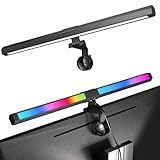 Light Bar Preto RGB Lightbar Light Bar Monitor Com Tres Temperaturas De Cor 15 Cores Modo Luz Monitor Led Monitor Light Bar Barra De Luz Para Monitor Lightbar Monitor Luminaria Monitor