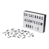 Lightbox Luminária Led Cinema 96 Fichas Letras E Ícones