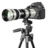 Lightdow Lente De Zoom Manual Super Teleobjetiva 420 800 Mm F 8 3 16 Montagem Em T Para Câmeras Nikon Z5 Z6 Z7 Z9 ZFC Z30 Z50 SLR Style Mirrorless Branco 