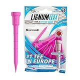 LIGNUM Camisetas De Golfe Tee Premium Cabeça Anti Rotação Sistema De Anel Para Posicionamento E Ajuste De Altura Microondas à Base De Biografia 50x Durável Flexível Rosa 72 Mm 12 Peças Pacote 