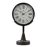 Lily-s Home Relógio De Manto Decorativo Inspirado Na Antiguidade Com Grandes Algarismos Romanos- Silencioso- Sem Tique-taque Com Movimento De Quartzo- Serve Com Tema De Decoração Vitoriana Ou Antigo-