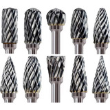 Lima Rotativa P Dremel Retifica Broca Desbaste 3mm Kit 10