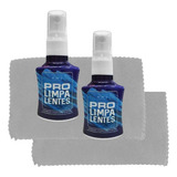 Limpa Óculos Lentes Celular Kit Limpeza 2 Liquido 2 Flanelas