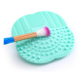 Limpa Pinceis Maquiagem Silicone Lavador Esponja Lp 01 Cor Azul turquesa