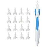 Limpador De Ouvido Espiral Cotonete Inteligente Removedor De Cera De Ouvido Com Kit 16 Pontas Removíveis 1 Estojo Para Guardar
