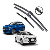 Limpador De Parabrisa Silicone Chuva Peugeot 208 2021 A 2023