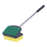 Limpador Esponja E Raspador Com Cabo Metal Para Aquarios