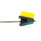 Limpador Espuma Com Raspador Limpa Aquário Cabo De Metal 35cm